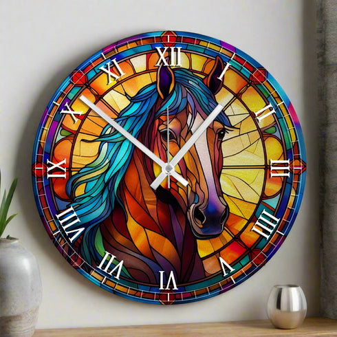 Horse Suncatcher Effect Clock